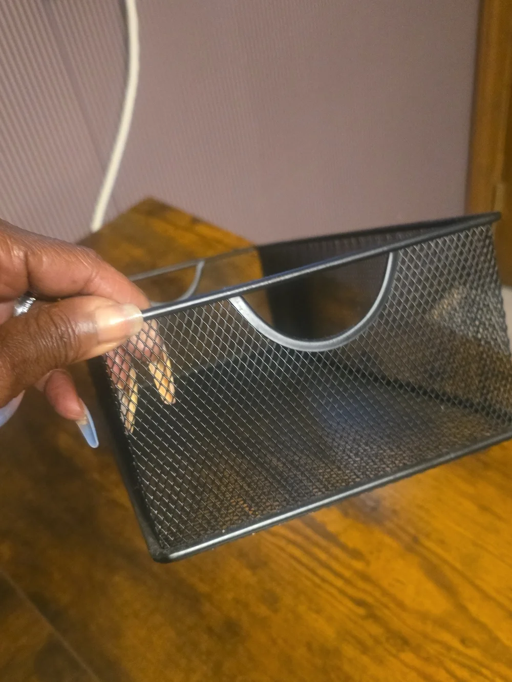 Black Metal Mesh Organizer Tray - Home Bath(7 X 14)